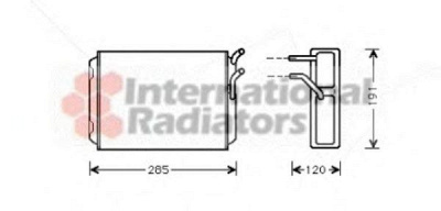 VAN WEZEL 59006096 -  Теплообменник, отопление салона